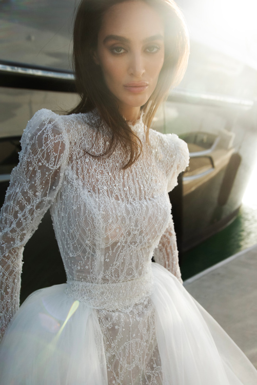 Christelle with overskirt