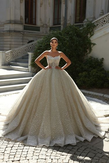 Glitter wedding dresses