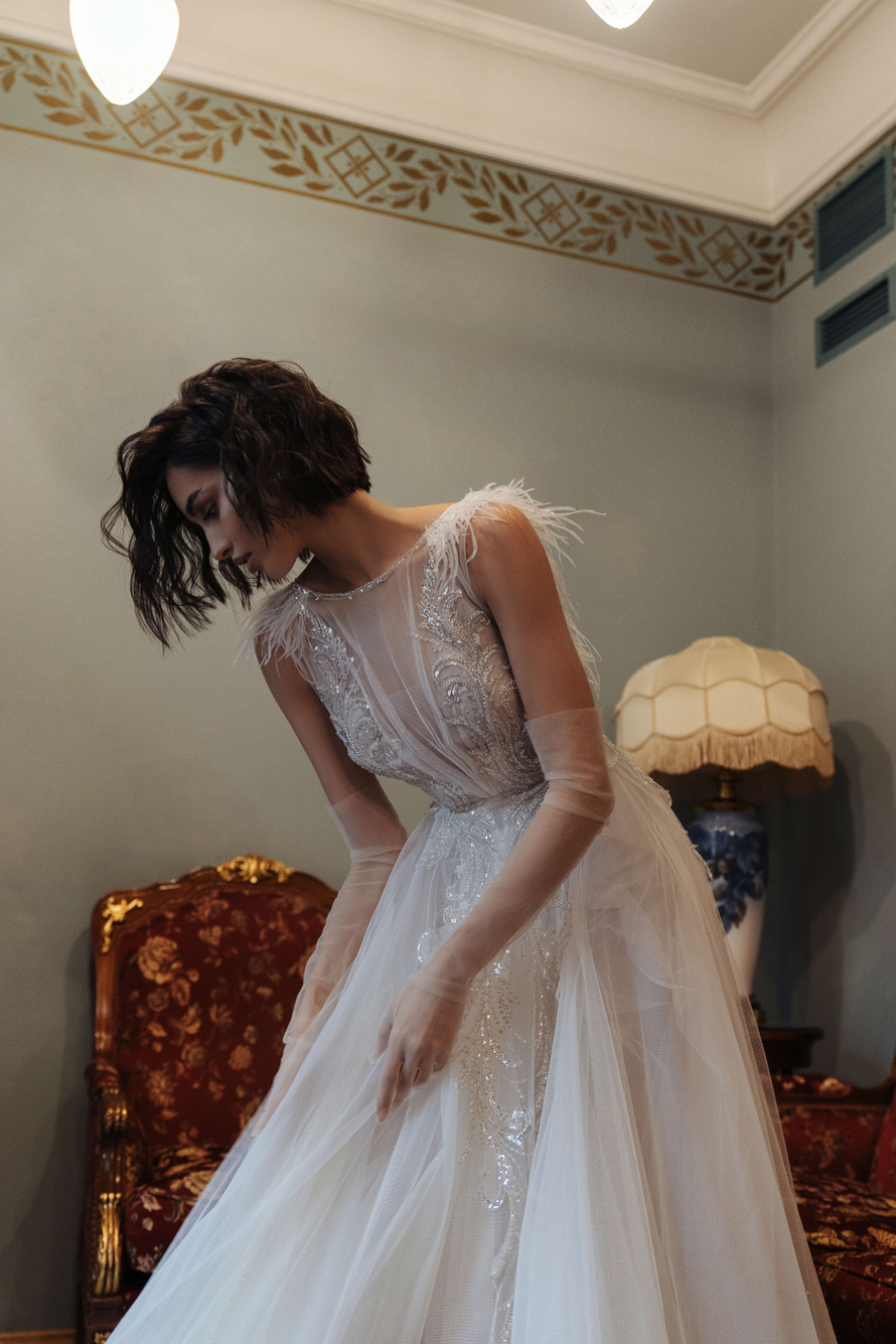 Купить свадебное платье «Валетта» Анже Этуаль из коллекции Влюбиться 2022 года в салоне «Мэри Трюфель»