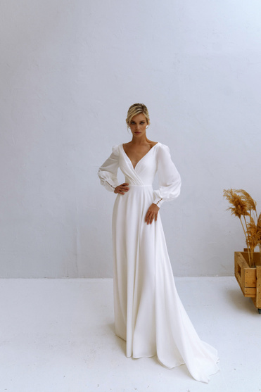 Купить свадебное платье «Эбби» Наталья Романова из коллекции Блаш Бриз 2022 года в салоне «Мэри Трюфель»