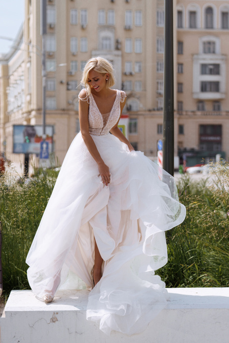 Купить свадебное платье «Марзи» Натальи Романовой из коллекции 2021 в салоне «Мэри Трюфель»