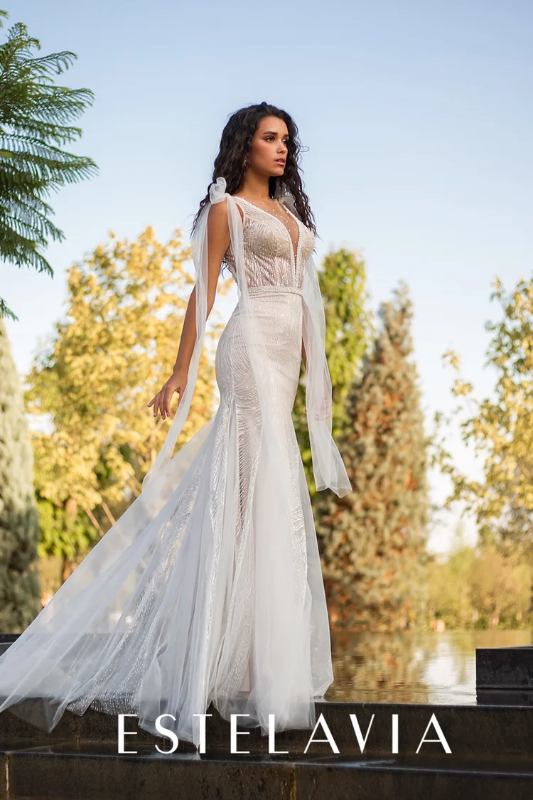 Свадебное платье Мэйбелайн Эстелавия — купить в Волгограде платье Мэйбелайн из коллекции "Зеркало души" 2021 Мэйбелайн