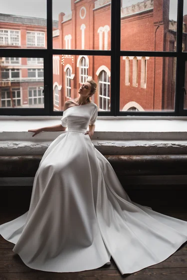 Купить свадебное платье «Рири» Натальи Романовой из коллекции Пьюр 2018 в Екатеринбурге недорого Рири