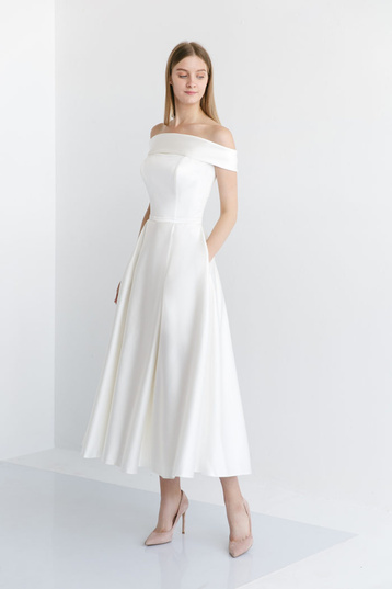 Купить свадебное платье «Аллин Миди» Юнона из коллекции 2020 года в салоне «Мэри Трюфель»