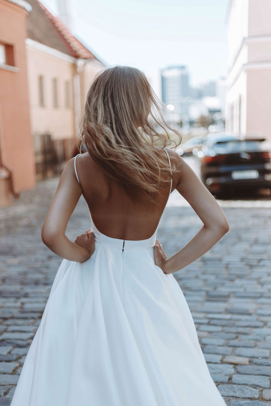 Купить свадебное платье «Грейс» без жемчуга Анже Этуаль из коллекции Леди Перл 2021 года в салоне «Мэри Трюфель»