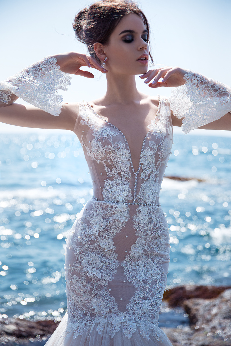 Свадебное платье «Сара» Анже Этуаль из коллекции 2019 года фото, цена