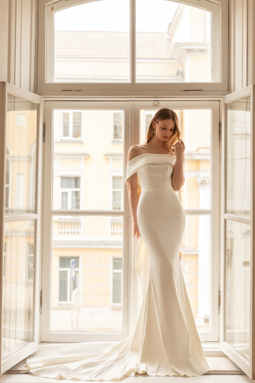 Купить свадебное платье «Делфи» Евы Лендел из коллекции 2022 в «Мэри Трюфель»