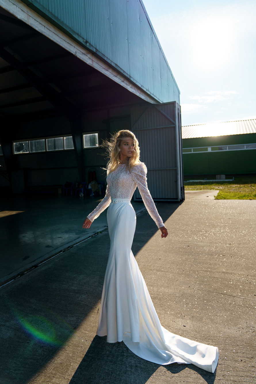 Купить свадебное платье «Сейдж» Натальи Романовой из коллекции 2021 в салоне «Мэри Трюфель»