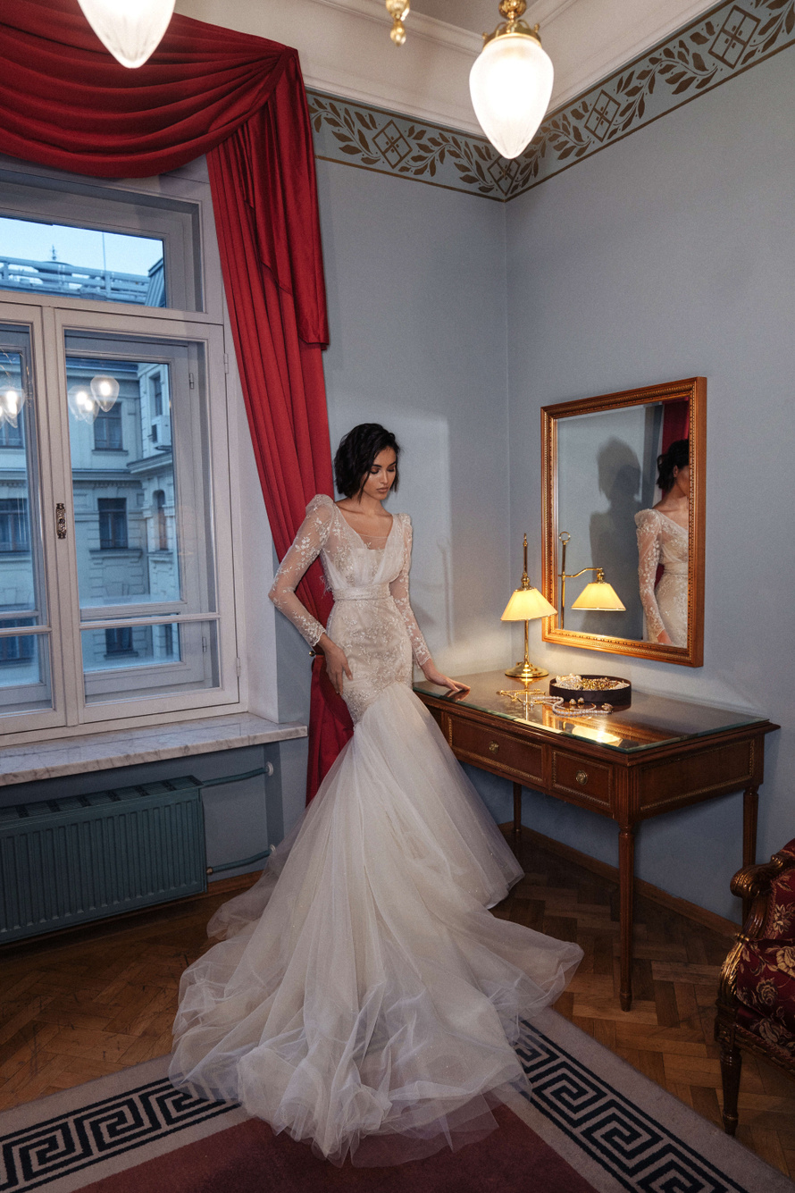 Купить свадебное платье «Стокгольм» Анже Этуаль из коллекции Влюбиться 2022 года в салоне «Мэри Трюфель»
