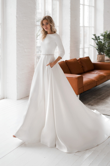 Купить свадебное платье «Брук» Натальи Романовой из коллекции 2020 в салоне «Мэри Трюфель»