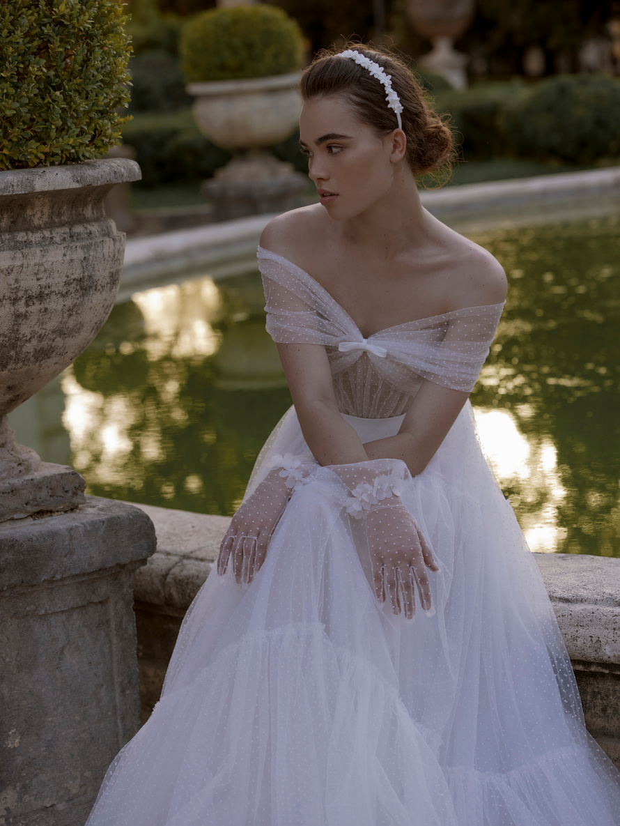 Купить свадебное платье «Джования» Бламмо Биамо из коллекции Гармония Любви 2023 года в салоне «Мэри Трюфель»