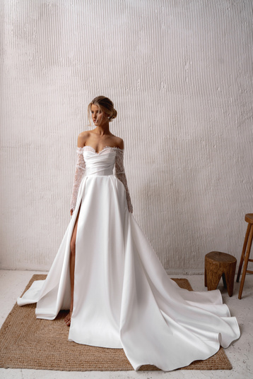 Купить свадебное платье «Наила» Наталья Романова из коллекции 2025 года в салоне «Мэри Трюфель»
