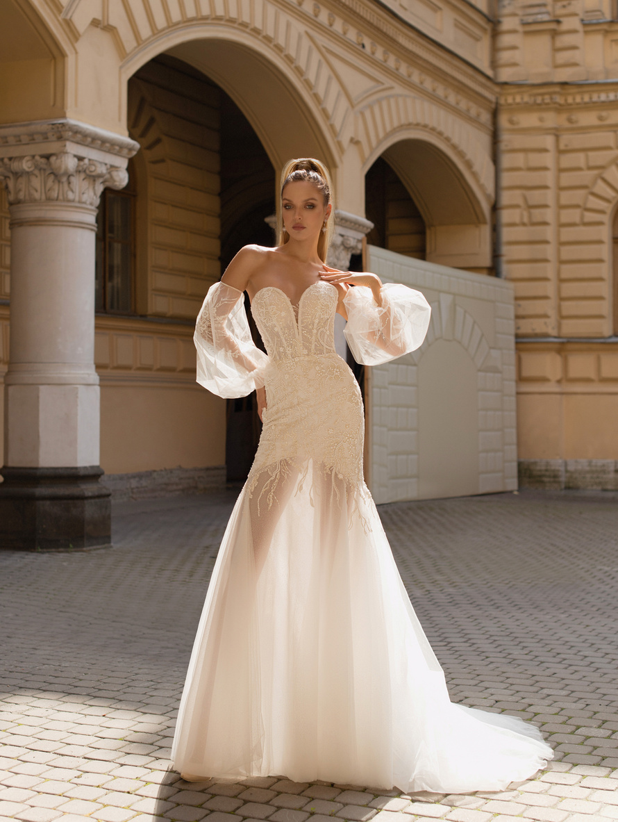 Купить свадебное платье «Лавиния» Мэрри Марк из коллекции Мистерия 2023 года в салоне «Мэри Трюфель»