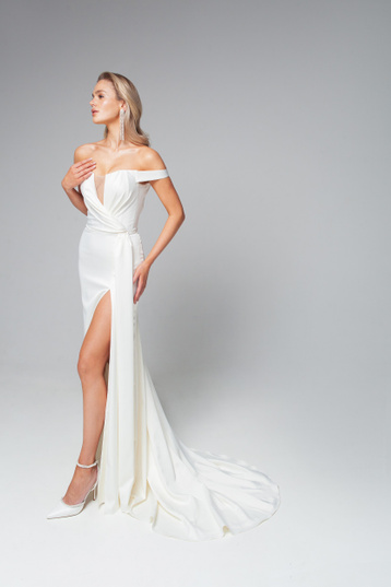 Купить свадебное платье «Лена» Рара Авис из коллекции Волны 2024 года в салоне «Мэри Трюфель»