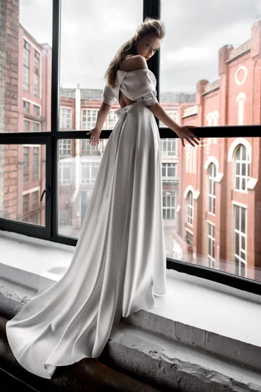 Купить свадебное платье «Рири» Натальи Романовой из коллекции Пьюр 2018 в Екатеринбурге недорого Рири