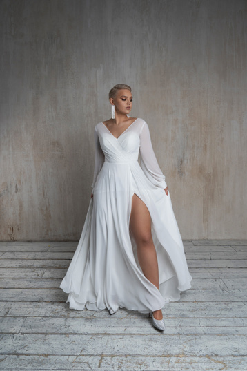 Свадебное платье «Осфадэль плюс сайз» Марта — купить в Воронеже платье Осфадэль из коллекции 2021 года