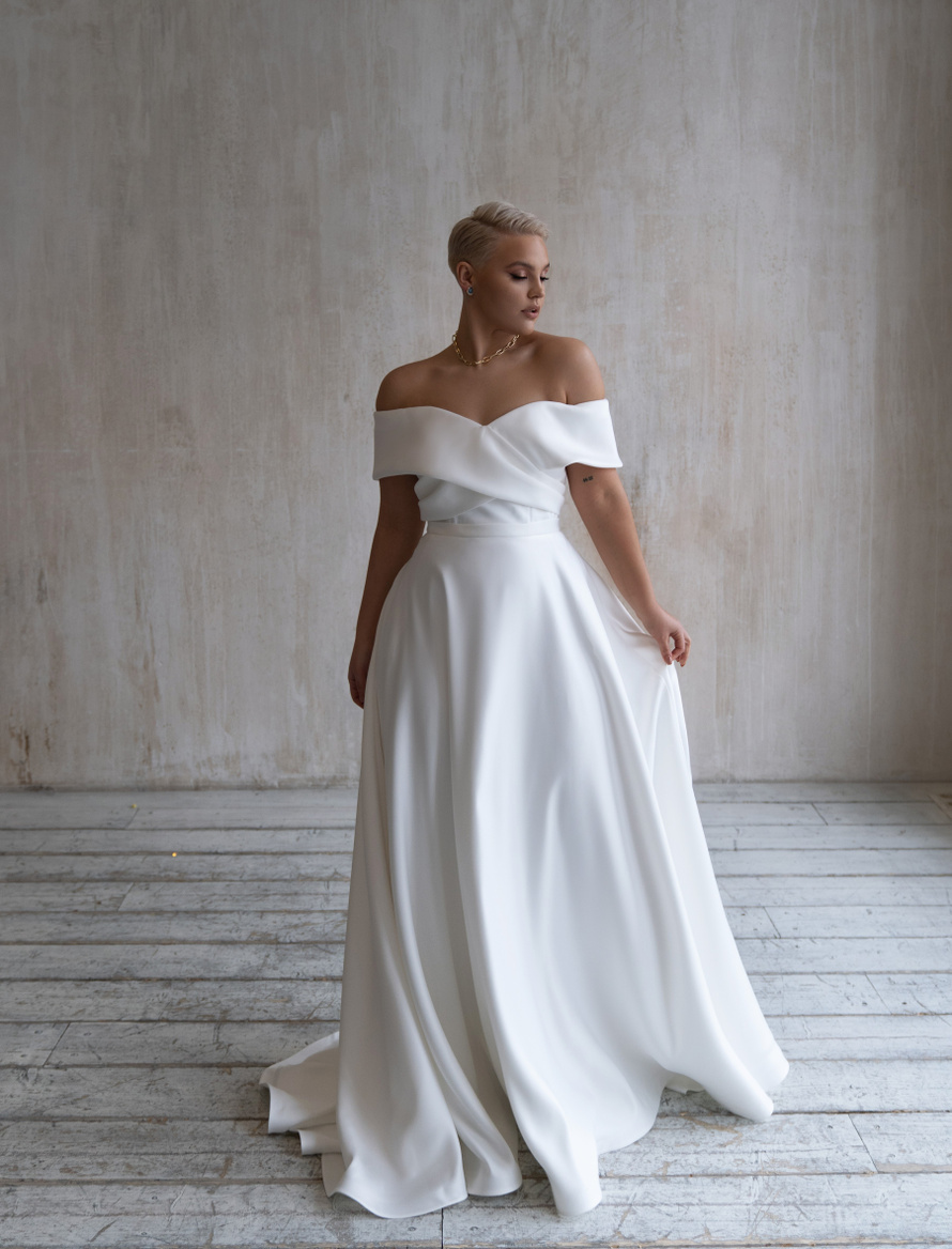 Свадебное платье «Олимпия плюс сайз» Марта — купить в Нижнем Новгороде платье Олимпия из коллекции 2021 года