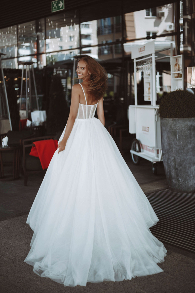 Купить свадебное платье прицнесса «Йанг» Анже Этуаль из коллекции Леди Перл 2021 года в салоне «Мэри Трюфель»