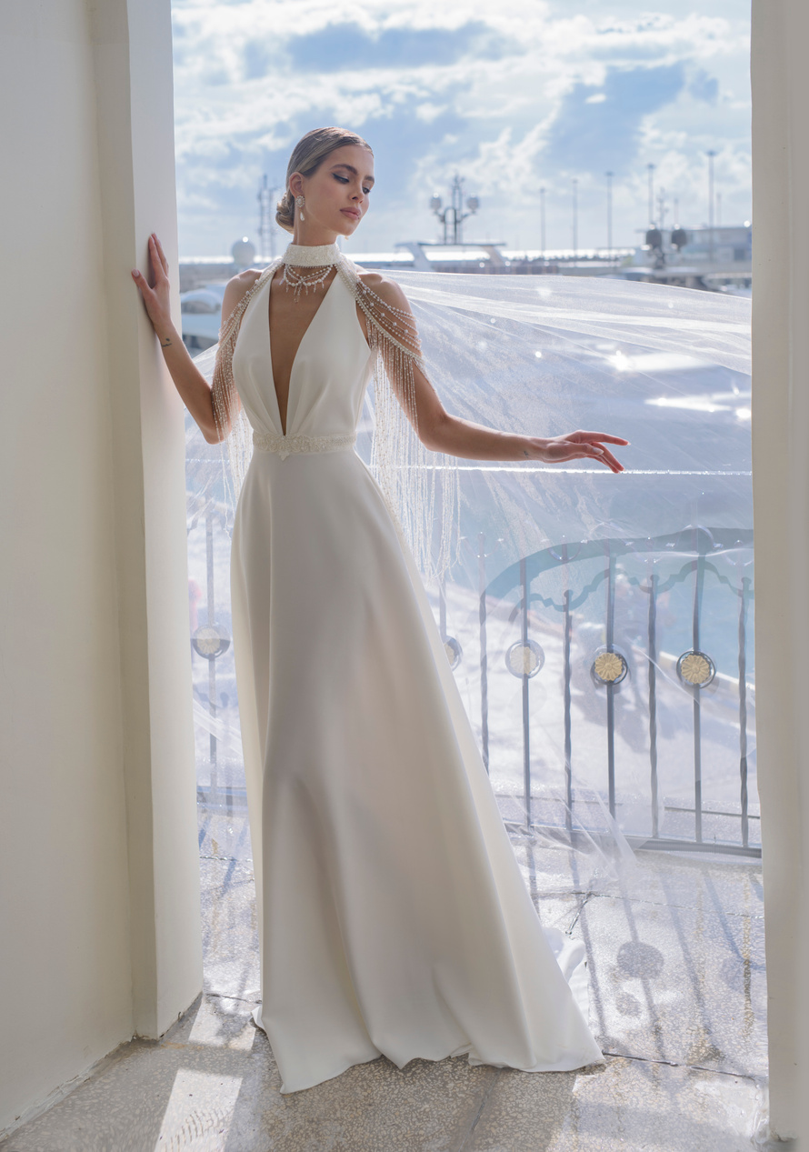 Купить свадебное платье «Челиа» Татьяна Каплун из коллекции Дыхание Времени 2023 года в салоне «Мэри Трюфель»