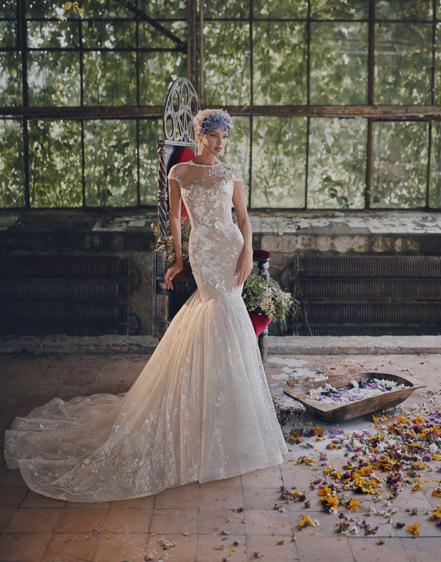 Купить свадебное платье «Моника» Анже Этуаль из коллекции Леди Перл 2021 года в салоне «Мэри Трюфель»
