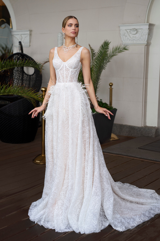 Купить свадебное платье «Аморе» Татьяна Каплун из коллекции Дыхание Времени 2023 года в салоне «Мэри Трюфель»