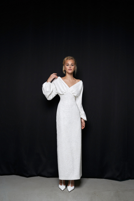 Свадебное платье «Ода глиттер» Марта — купить в Нижнем Новгороде платье Ода из коллекции 2021 года