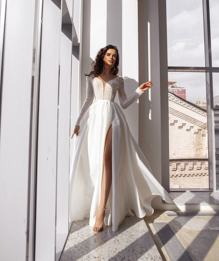 Купить свадебное платье «Фрайн» Натальи Романовой из коллекции 2021 в салоне «Мэри Трюфель»