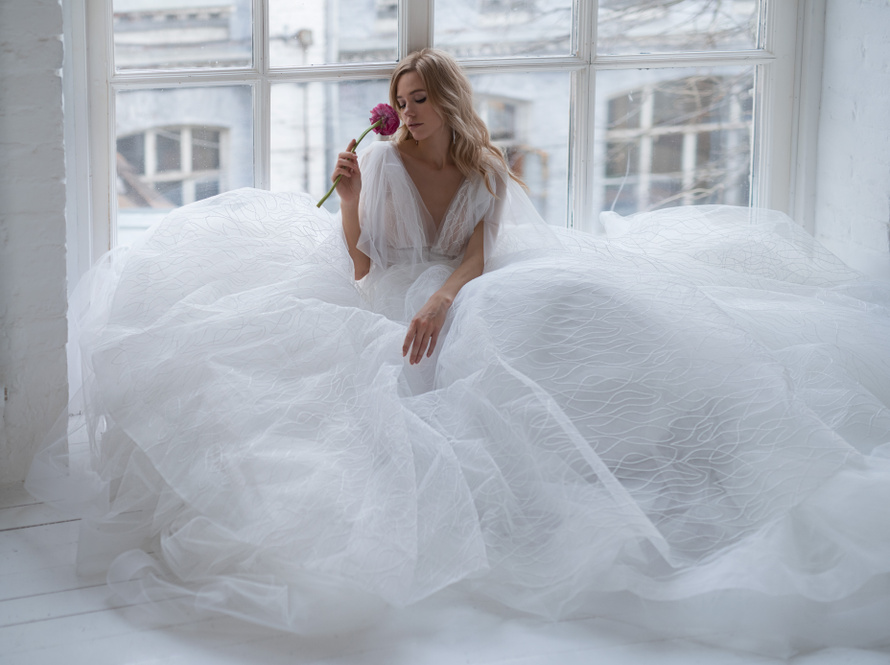 Купить свадебное платье «Бенуа» Натальи Романовой из коллекции 2020 в салоне «Мэри Трюфель»