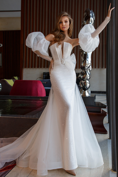 Свадебное платье «Рембо» Strekkoza — купить в Краснодаре платье Рембо коллекция Баккарат Стреккоза 2021