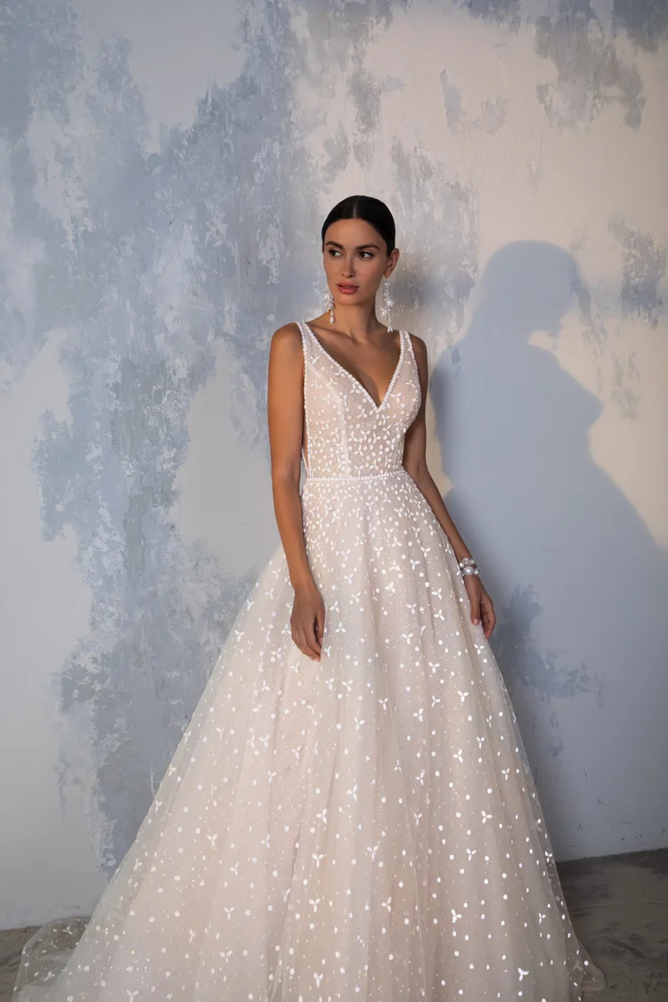 Купить свадебное платье «Инесса» Секрет Споса из коллекции Блеск 2022 года в салоне «Мэри Трюфель» Инесса