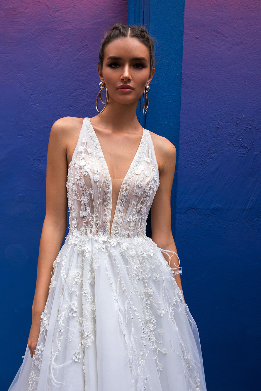 Купить свадебное платье «Найс» Кристал Дизайн из коллекции Париж 2019 в Краснодаре