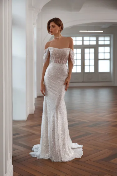 Купить свадебное платье «Габриэлла» Натальи Градовой из коллекции 2024 года в салоне «Мэри Трюфель» Габриэлла