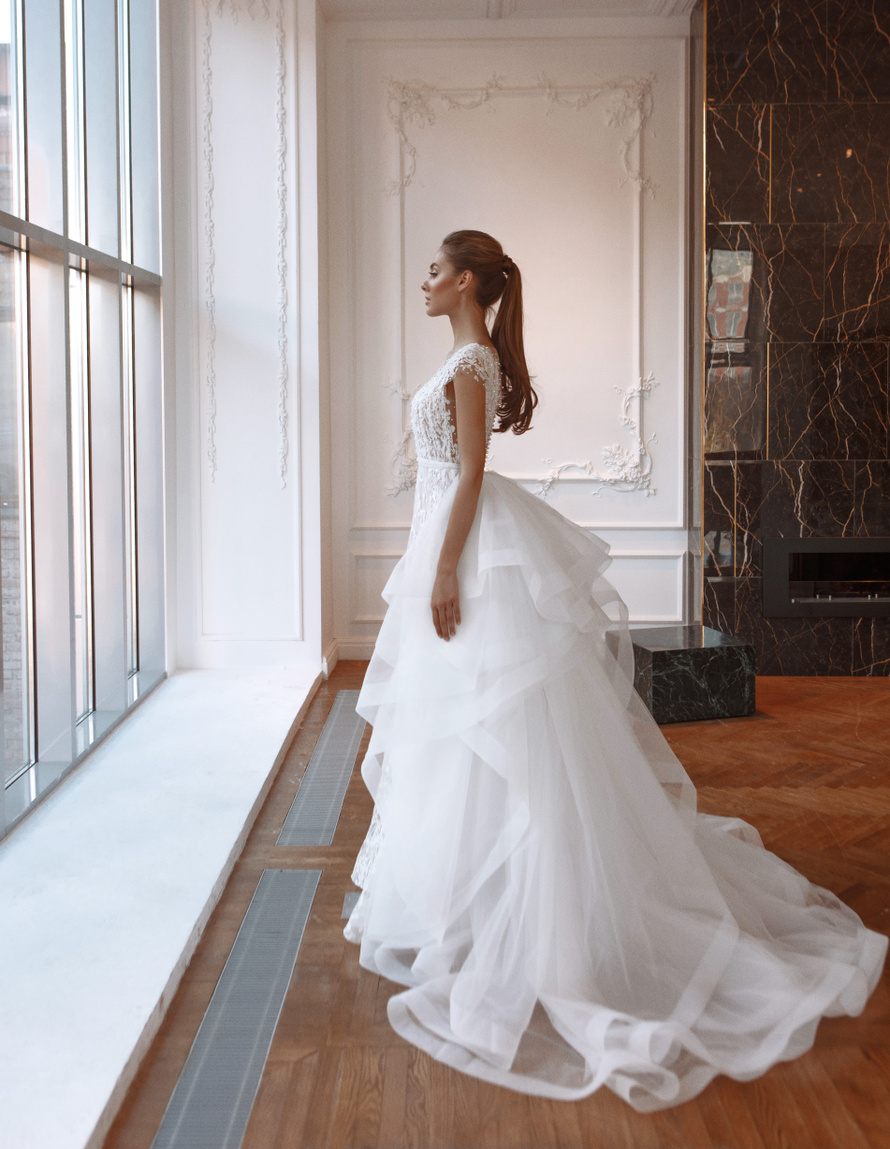 Купить свадебное платье «Шанти» Натальи Романовой из коллекции 2021 в салоне «Мэри Трюфель»