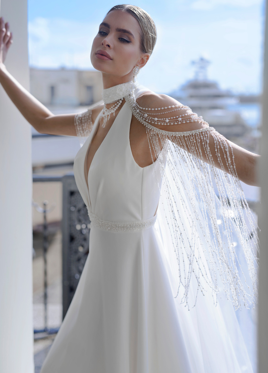 Купить свадебное платье «Челиа» Татьяна Каплун из коллекции Дыхание Времени 2023 года в салоне «Мэри Трюфель»