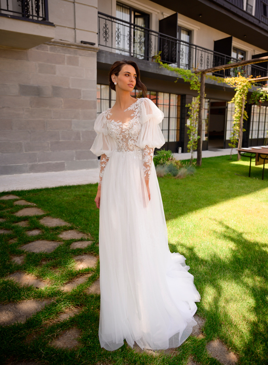 Купить свадебное платье «Пальмира» Татьяна Каплун из коллекции Следуй зову сердца 2022 года в салоне «Мэри Трюфель»