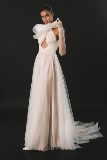 Купить свадебное платье «Мельтеми» Анже Этуаль из коллекции Розе Де Вентс 2024 года в салоне «Мэри Трюфель»