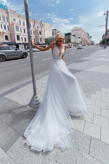 Купить свадебное платье «Мими» Натальи Романовой из коллекции 2021 в салоне «Мэри Трюфель»