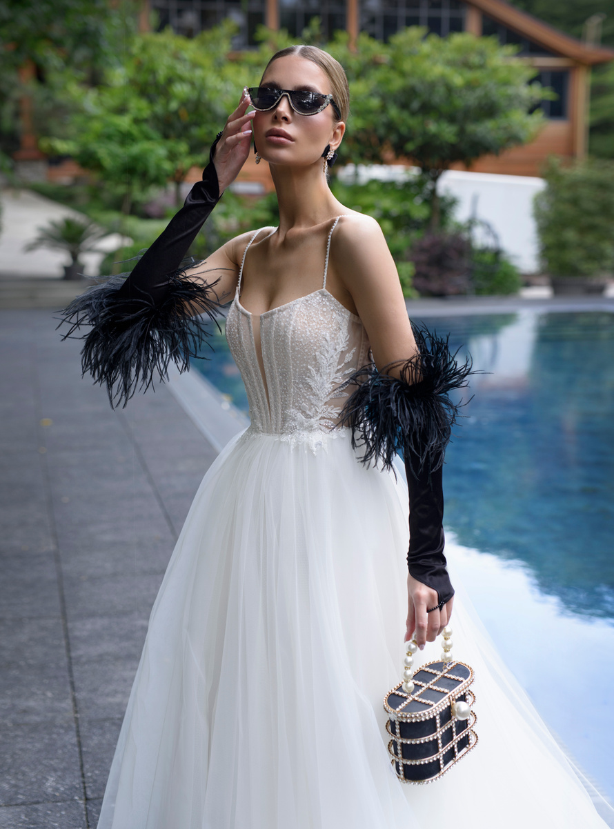 Купить свадебное платье «Лэнс» Татьяна Каплун из коллекции Дыхание Времени 2023 года в салоне «Мэри Трюфель»
