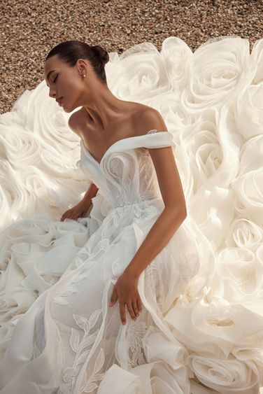 Wedding dresses with dropped straps