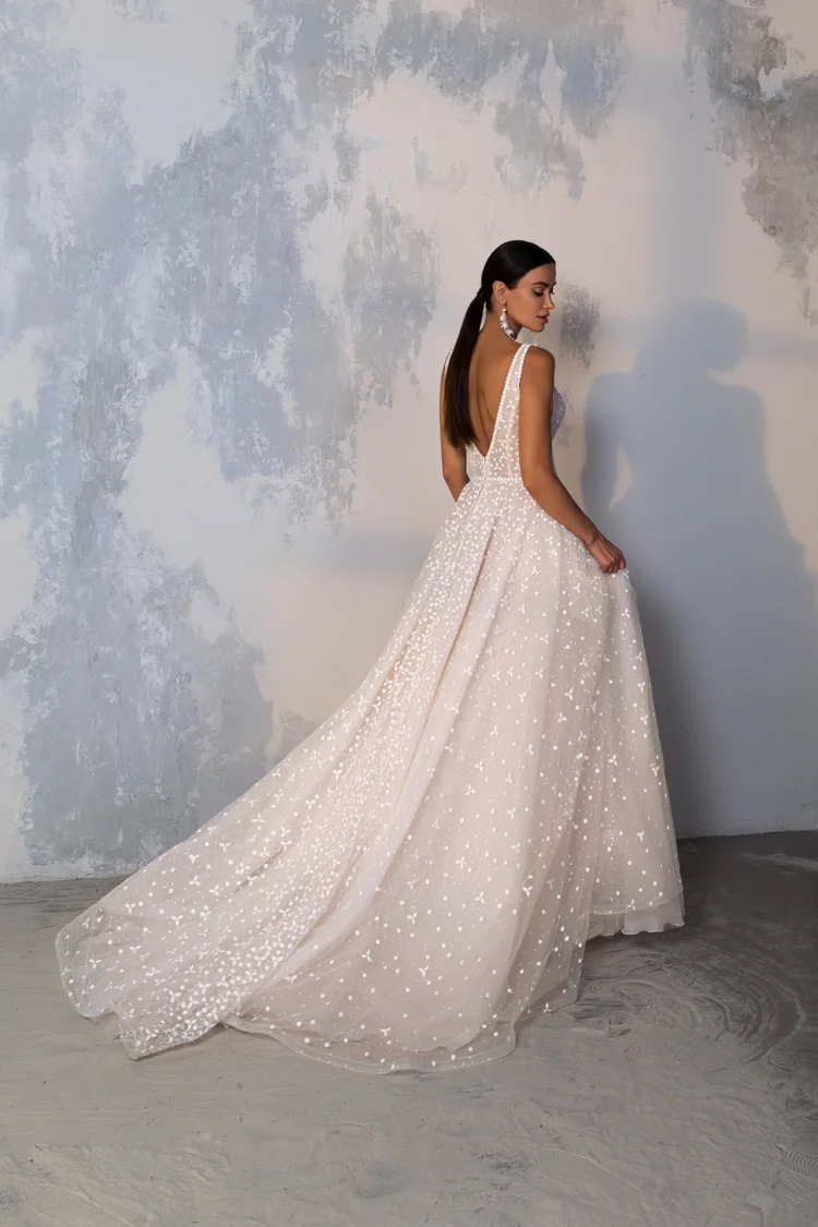 Купить свадебное платье «Инесса» Секрет Споса из коллекции Блеск 2022 года в салоне «Мэри Трюфель» Инесса