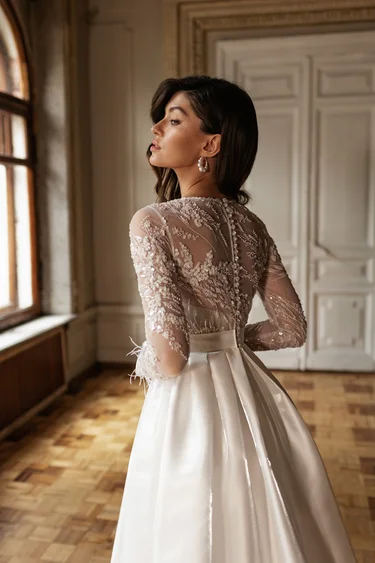 Купить свадебное платье «Блэки» Эстелавия из коллекции 2024 года в салоне «Мэри Трюфель» Блэки