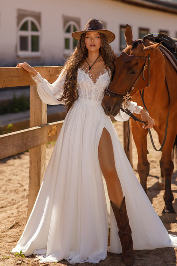 Купить свадебное платье «Есения» Стрекоза из коллекции Любава 2023 года в салоне «Мэри Трюфель»