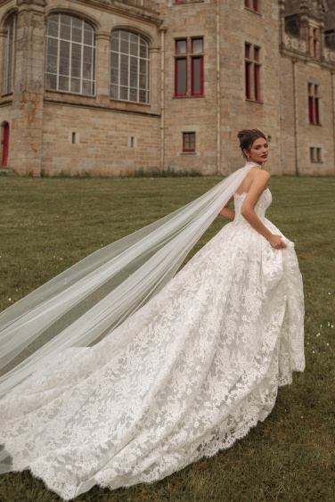 Wedding dresses with a long train