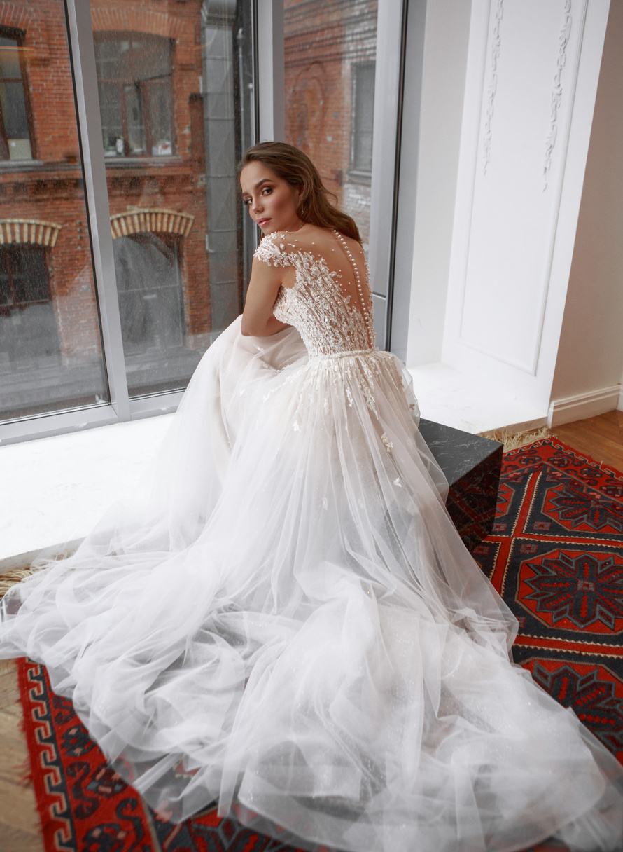 Купить свадебное платье «Готье» Натальи Романовой из коллекции 2021 в салоне «Мэри Трюфель»