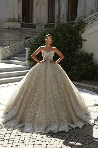 Wedding dresses with a open corset