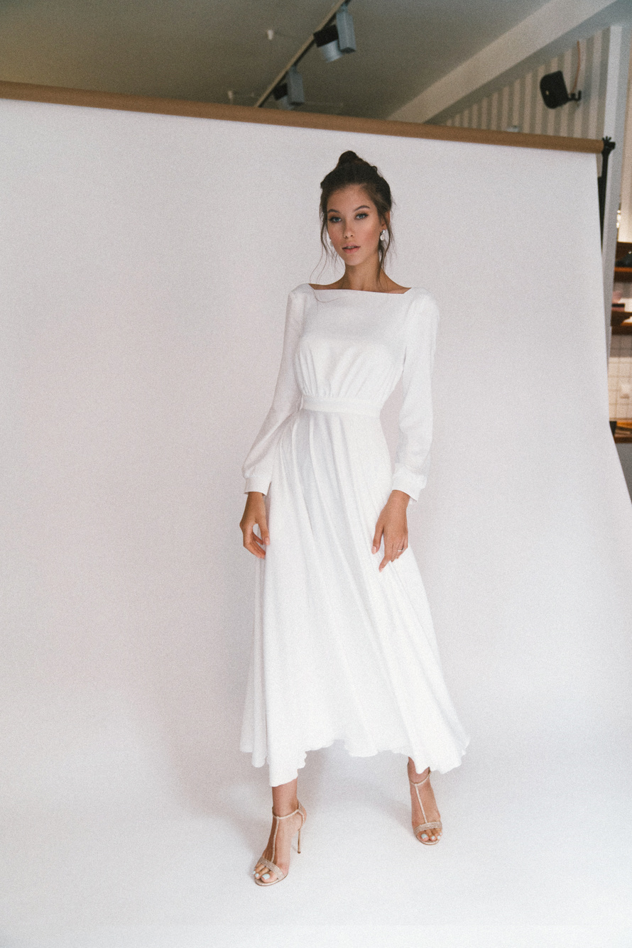 Купить свадебное платье «Пенни миди» Юнона из коллекции 2020 года в салоне «Мэри Трюфель»