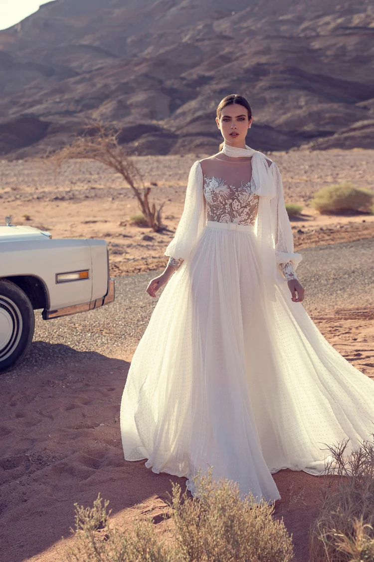 Свадебное платье «Санта-Лючия» Татьяны Каплун — купить в Краснодаре платье Санта-Лючия из коллекции «Дикий запад» 2021 Санта-Лючия