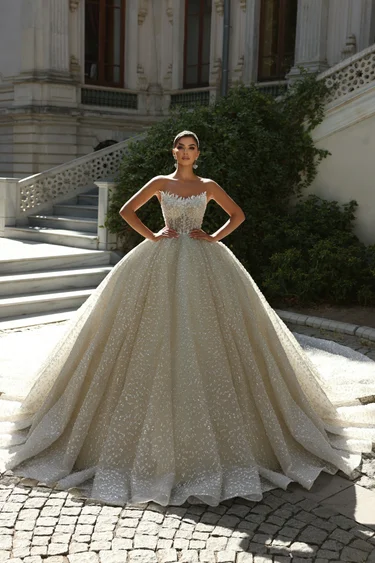 Wedding dresses with a open corset