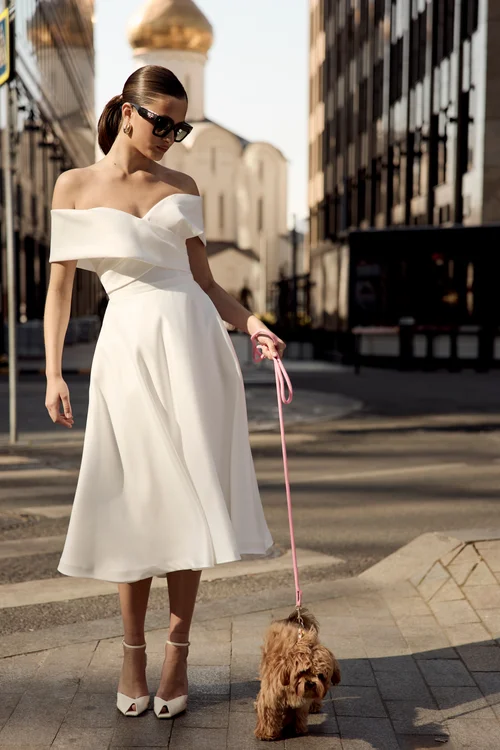 Лучшие свадебные платья длины миди