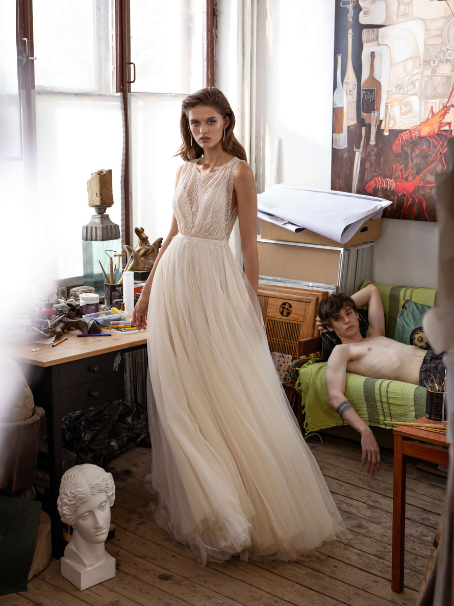 Купить свадебное платье «Леция+Мола» Рара Авис из коллекции Шайн Брайт 2020 года в интернет-магазине